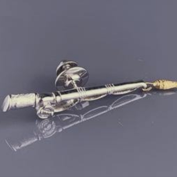 Vintage Silver and Gold Men's Jewelry Pin - Picture 1 of 9